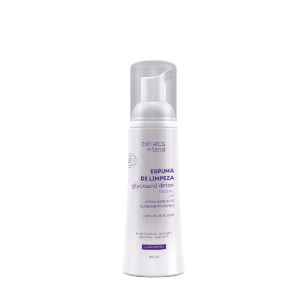 GlycoAcid Detox Espuma de Limpeza 100 ml - Extratos da Terra
