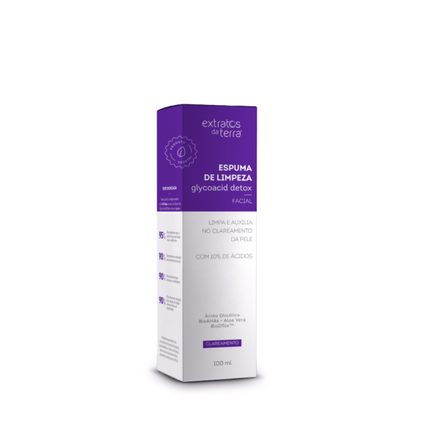 GlycoAcid Detox Espuma de Limpeza 100 ml - Extratos da Terra - Image 2