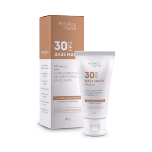 Base Matte e FPS 30 Capuccino 30 g - Extratos da Terra