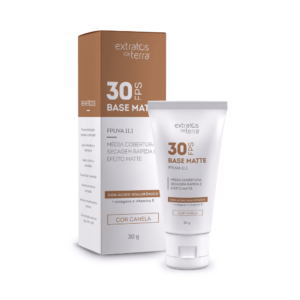 Base Matte e FPS 30 Canela 30 g - Extratos da Terra