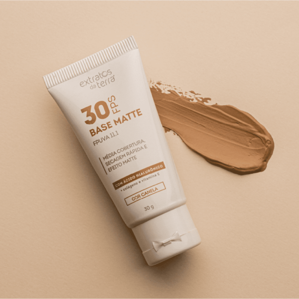 Base Matte e FPS 30 Canela 30 g - Extratos da Terra - Image 2